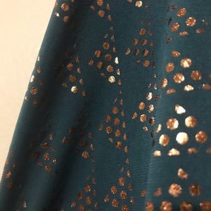 LuLaRoe Teal and Gold Elegant Maxi